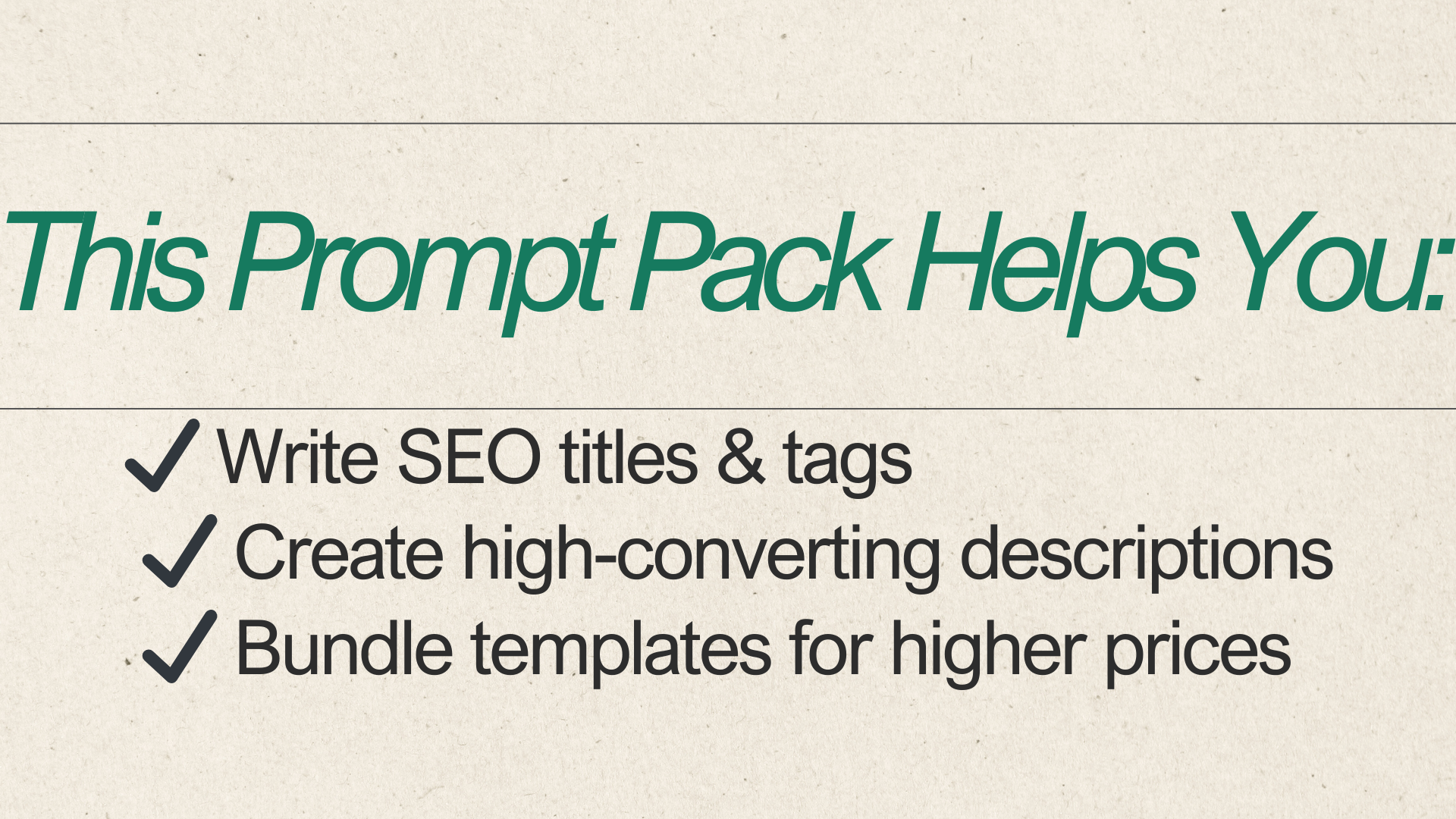 ChatGPT Prompts for Digital Product Sellers | SEO & Listing Generator | AI Tool